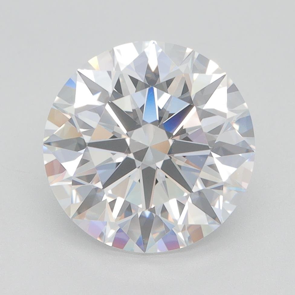 3.05ct D VVS2 Rare Carat Ideal Cut Round Lab Grown Diamond