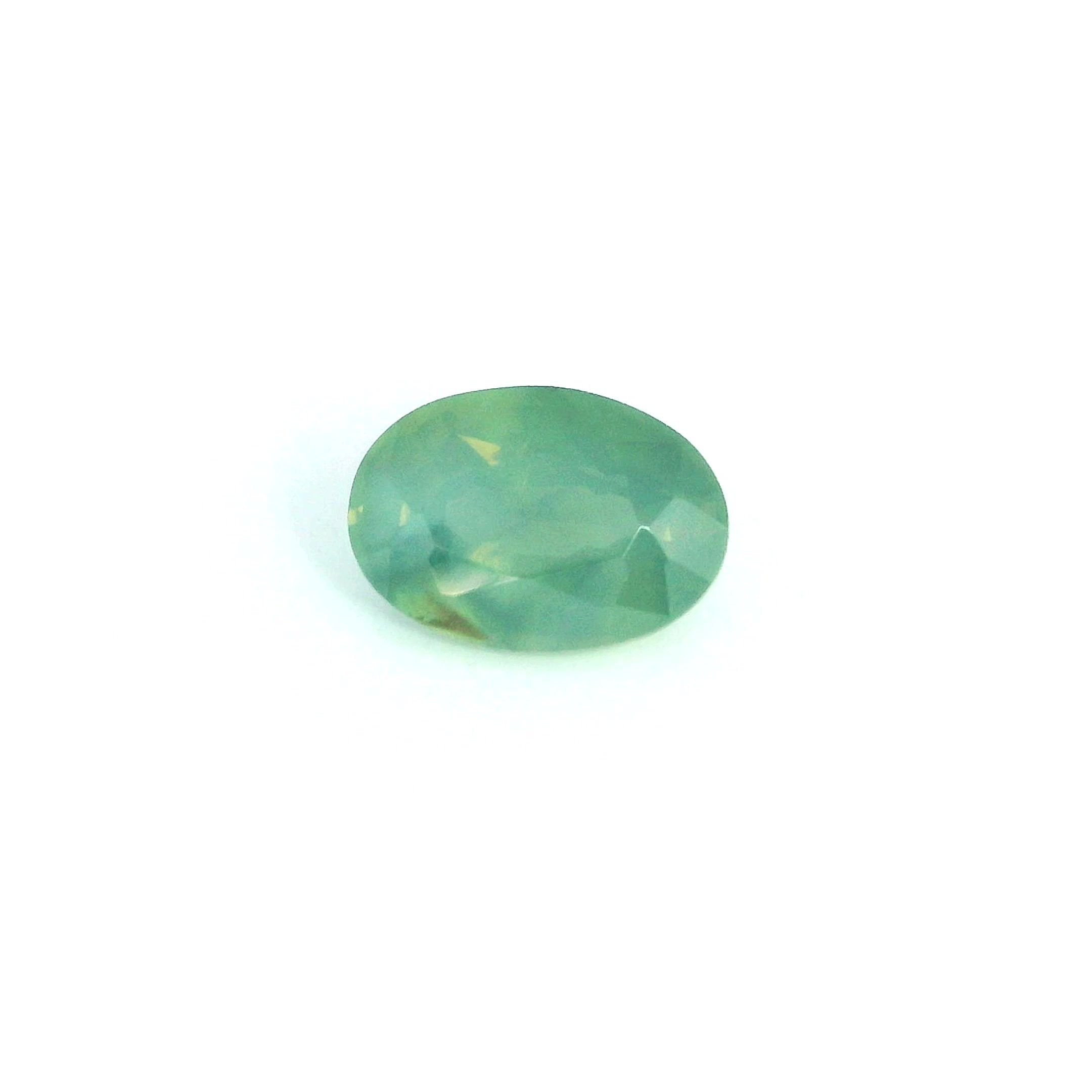 0.91 Carat Green Oval Sapphire