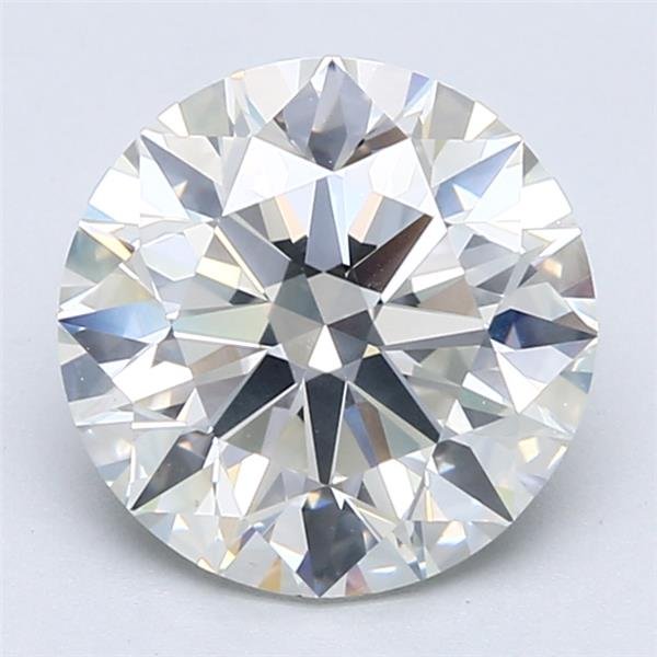 3.51ct I SI2 Rare Carat Ideal Cut Round Diamond