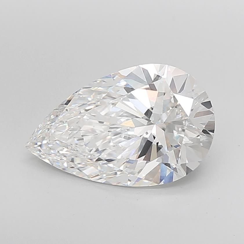 6.06ct E VVS2 Rare Carat Ideal Cut Pear Lab Grown Diamond
