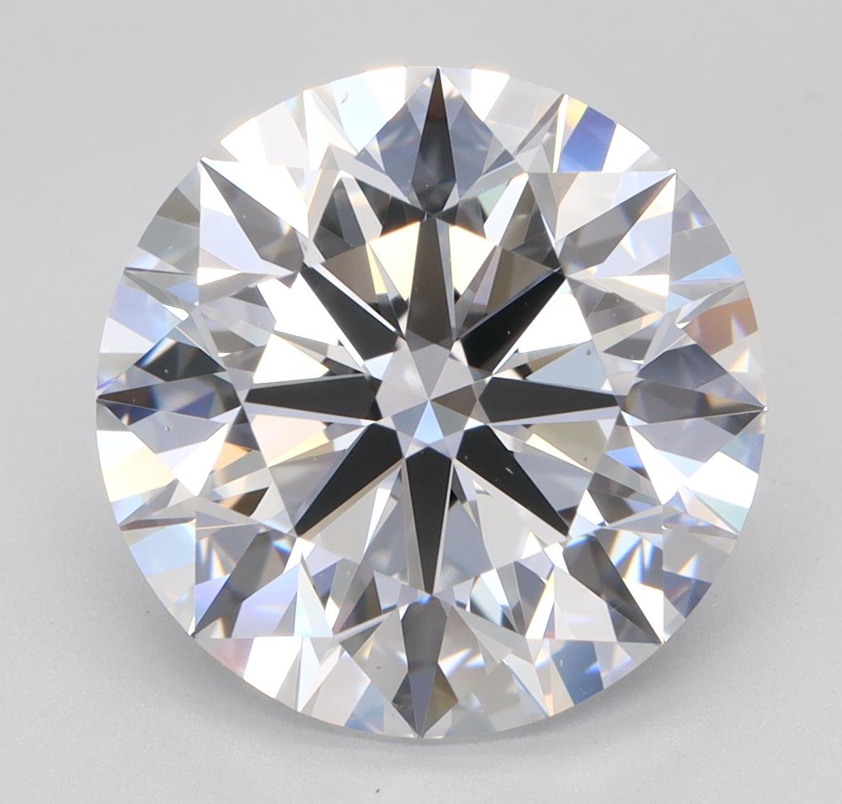 5.01ct F VVS2 Rare Carat Ideal Cut Round Lab Grown Diamond