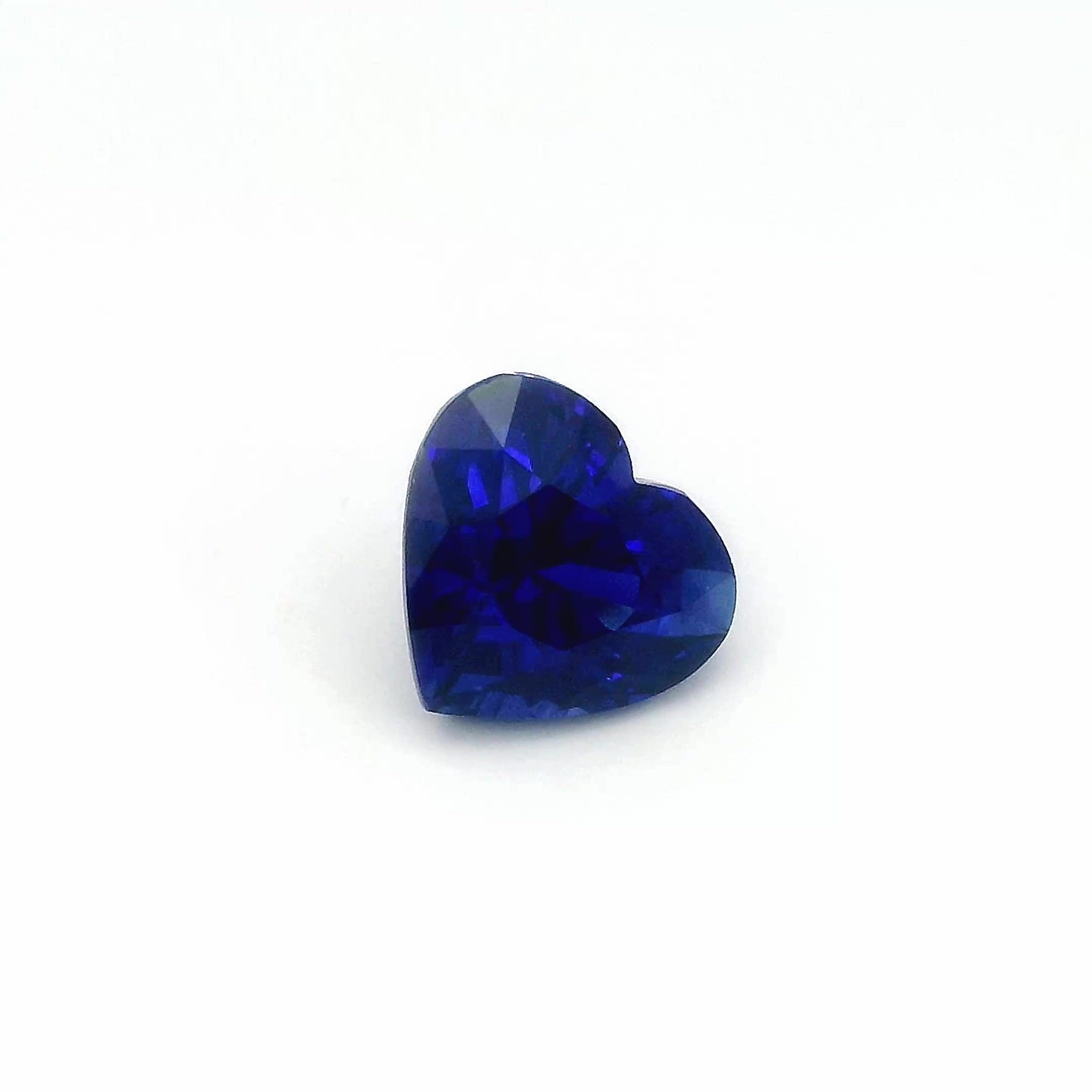 2.95 Carat Blue Heart Sapphire
