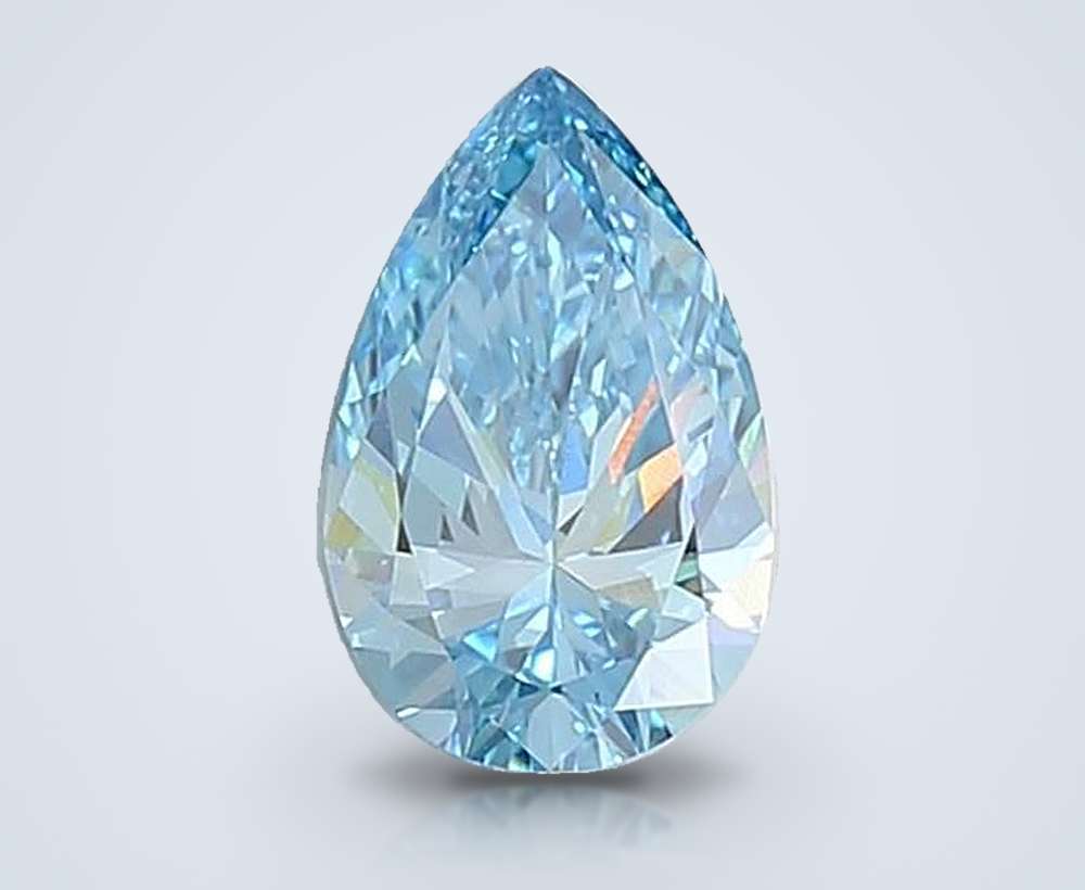 1.50 Ct. Fancy Vivid Blue Pear Lab Diamond