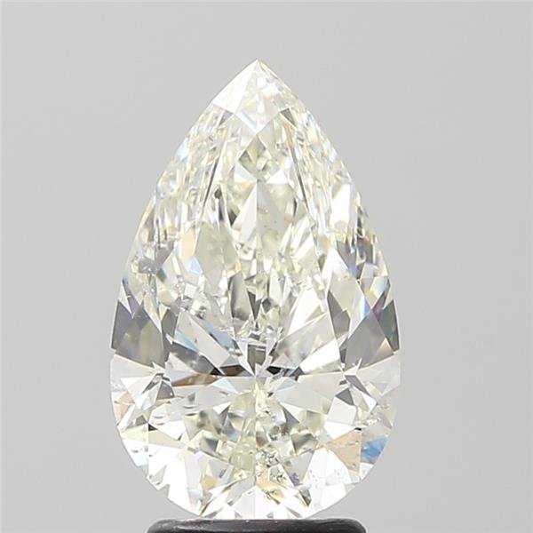 3.01ct J SI2 Rare Carat Ideal Cut Pear Diamond