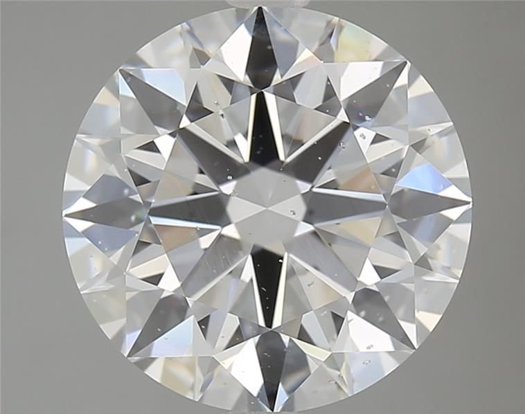4.12ct D SI2 Rare Carat Ideal Cut Round Diamond