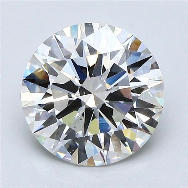 2.09ct H VS2 Rare Carat Ideal Cut Round Diamond
