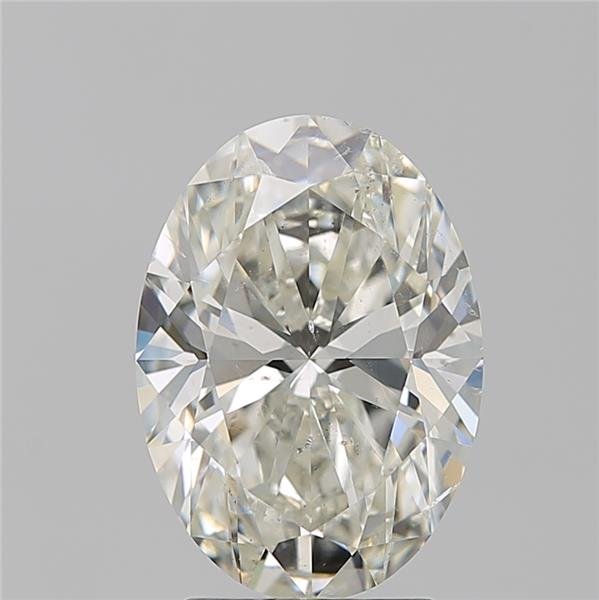 3.20ct J SI2 Rare Carat Ideal Cut Oval Diamond