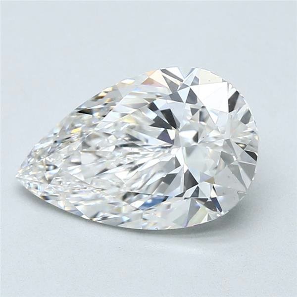 2.60ct E VS2 Rare Carat Ideal Cut Pear Diamond