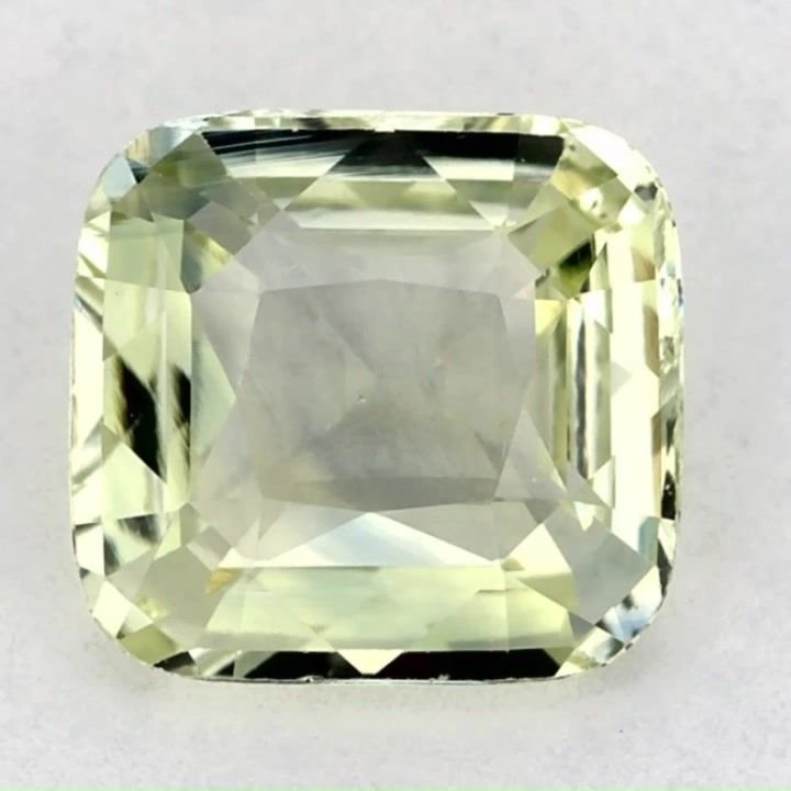 2.13 Carat Green Cushion Sapphire