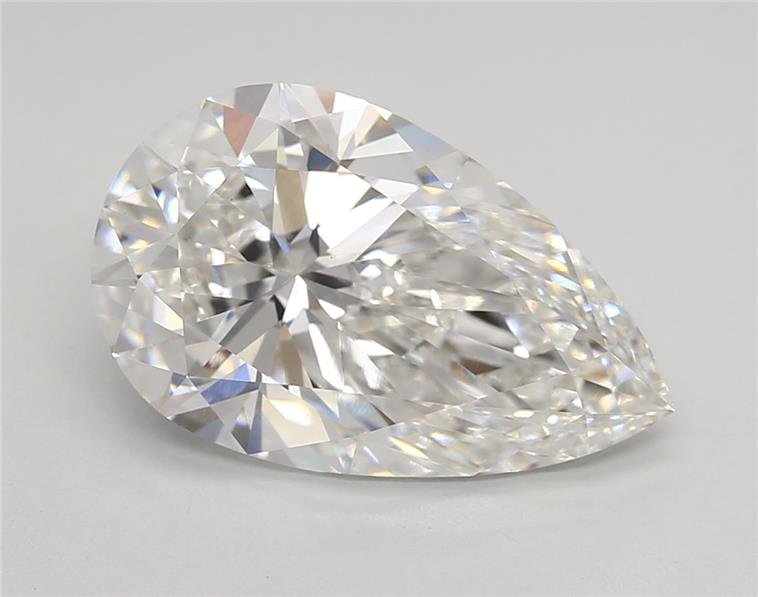 4.67ct F VS1 Rare Carat Ideal Cut Pear Lab Grown Diamond
