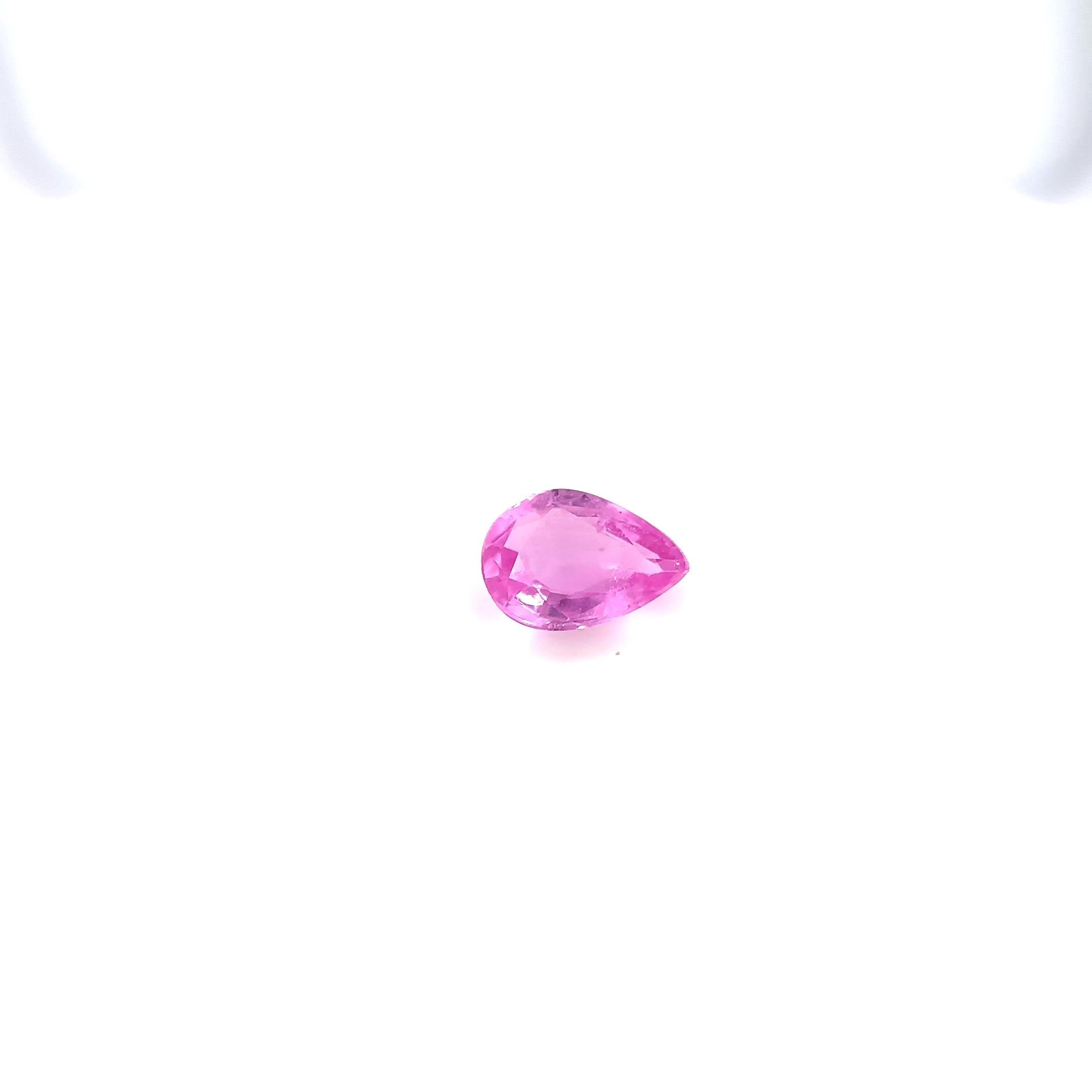 0.67 Carat Pink Pear Sapphire