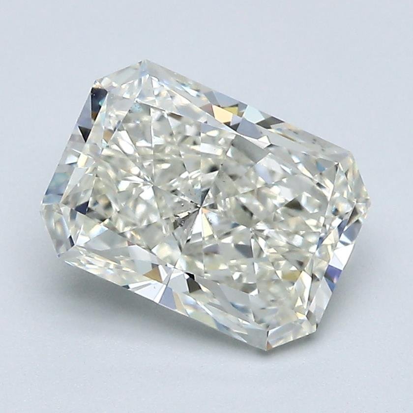 2.01ct K SI2 Rare Carat Ideal Cut Radiant Diamond