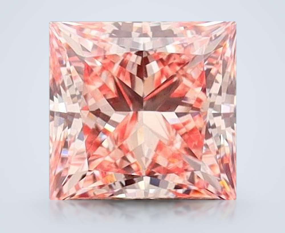 1.52 Ct. Fancy Intense Pink Princess Lab Diamond