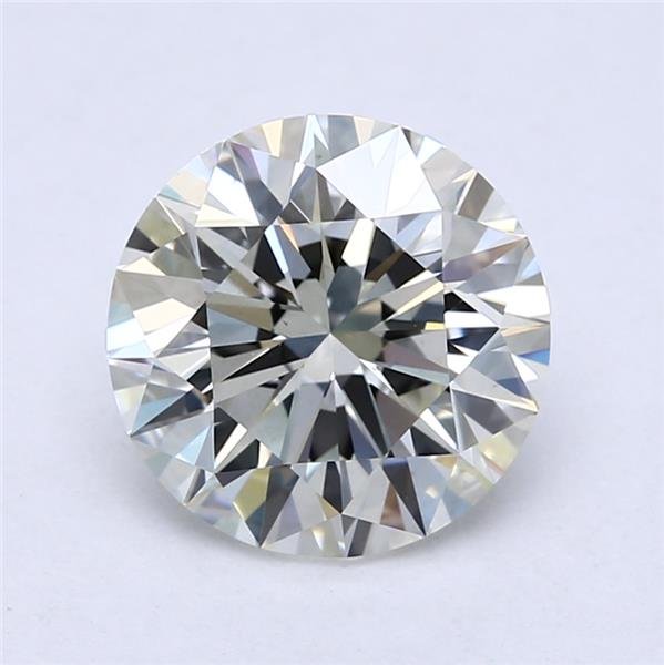 3.08ct J VS2 Rare Carat Ideal Cut Round Diamond