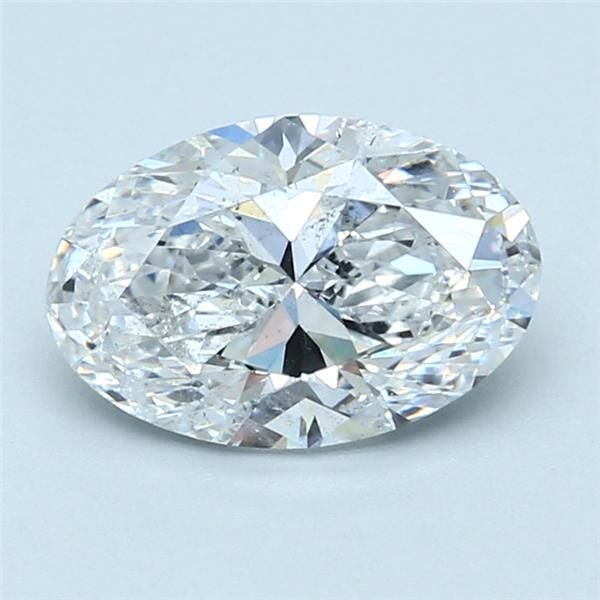 2.01ct D SI2 Rare Carat Ideal Cut Oval Diamond