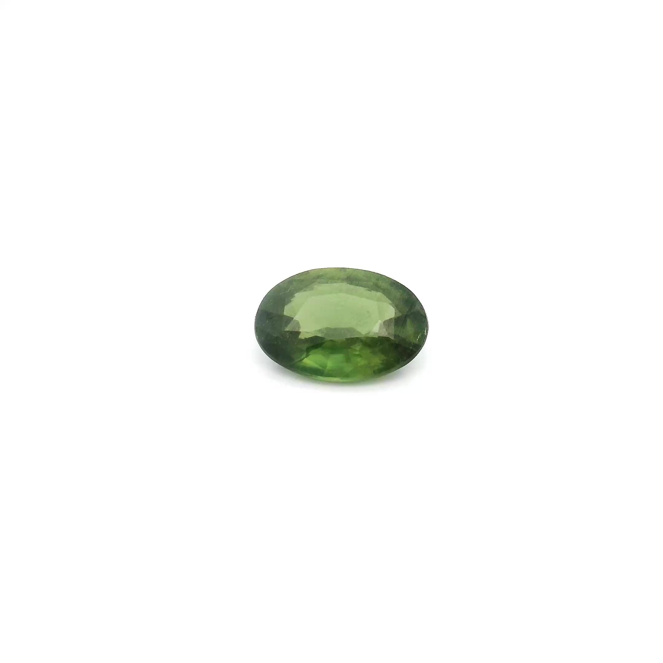 0.65 Carat Green Oval Sapphire