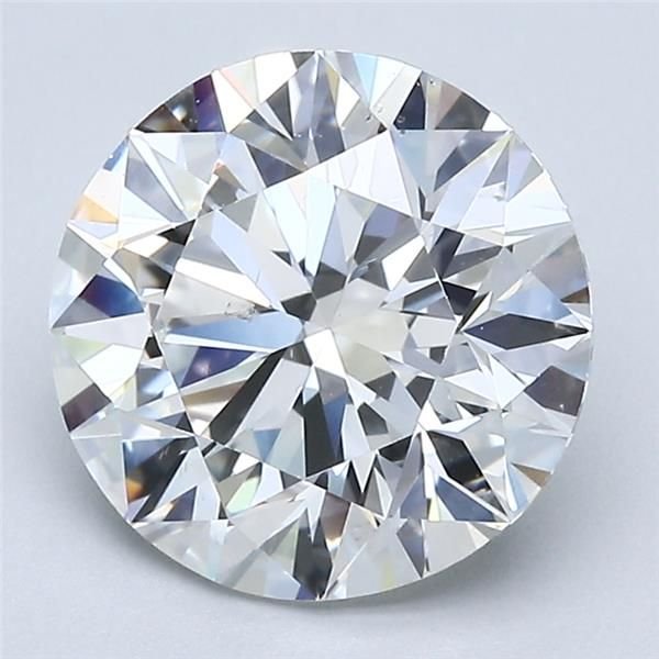 3.02ct H SI1 Rare Carat Ideal Cut Round Diamond