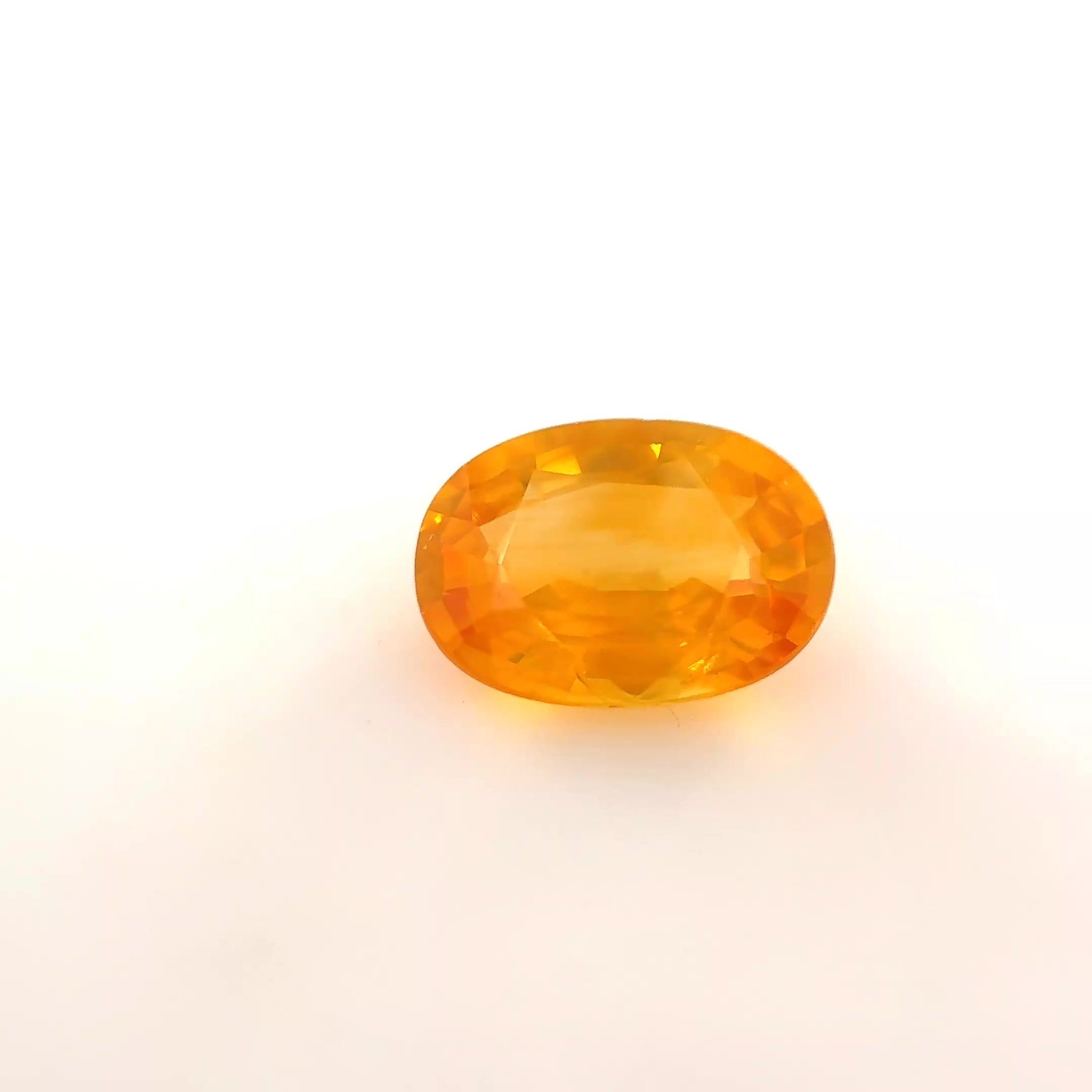 0.98 Carat Yellow Oval Sapphire