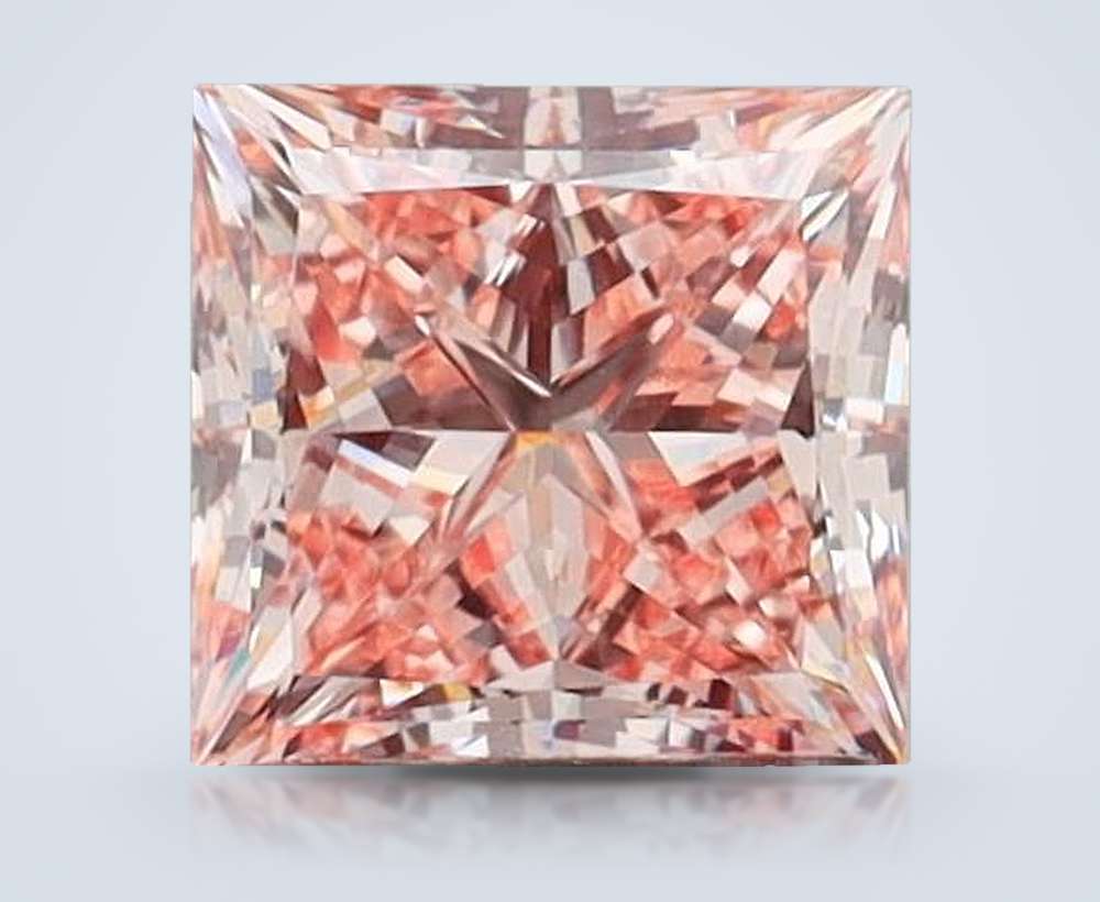 1.41 Ct. Fancy Intense Pink Princess Lab Diamond