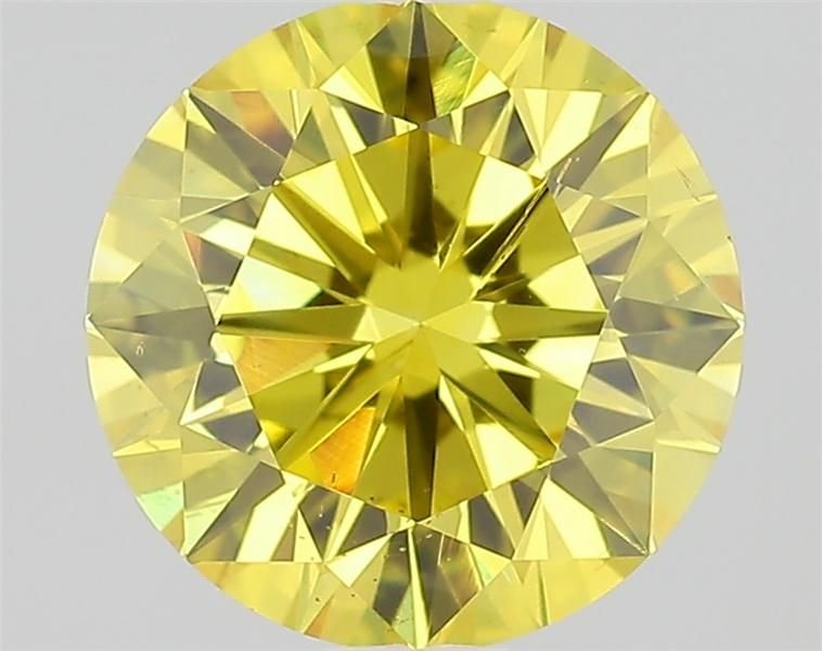 1.21 Ct. Fancy Vivid Yellow Round Lab Diamond