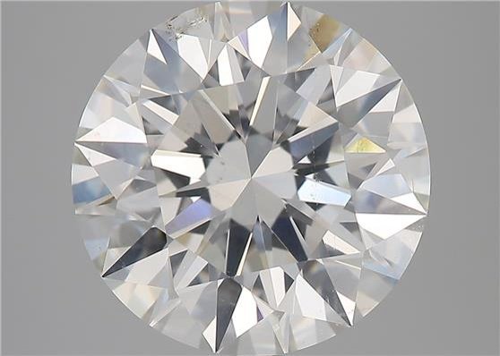 5.41ct I SI1 Rare Carat Ideal Cut Round Diamond