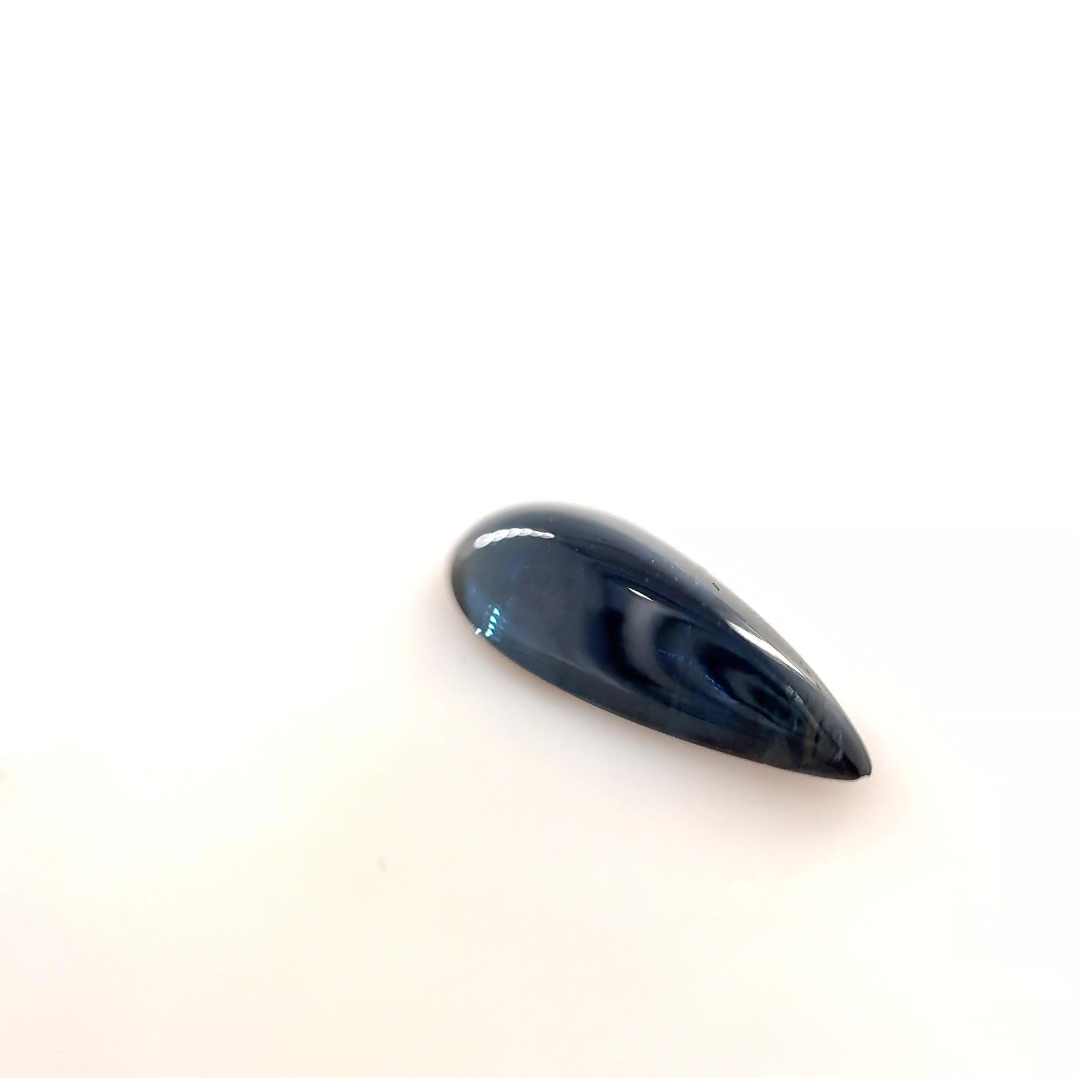 1.22 Carat Deep Blue Pear Sapphire