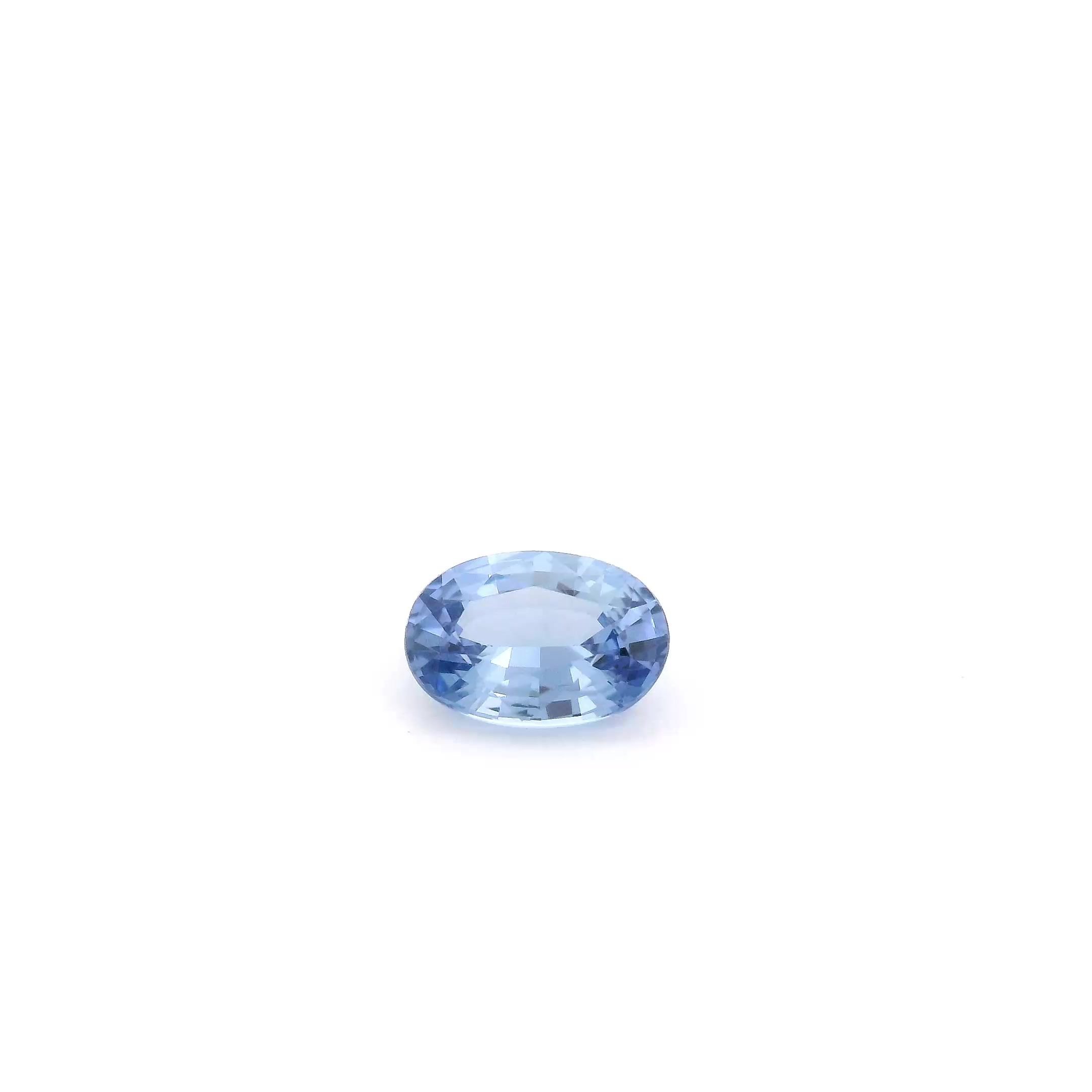 0.64 Carat Blue Oval Sapphire