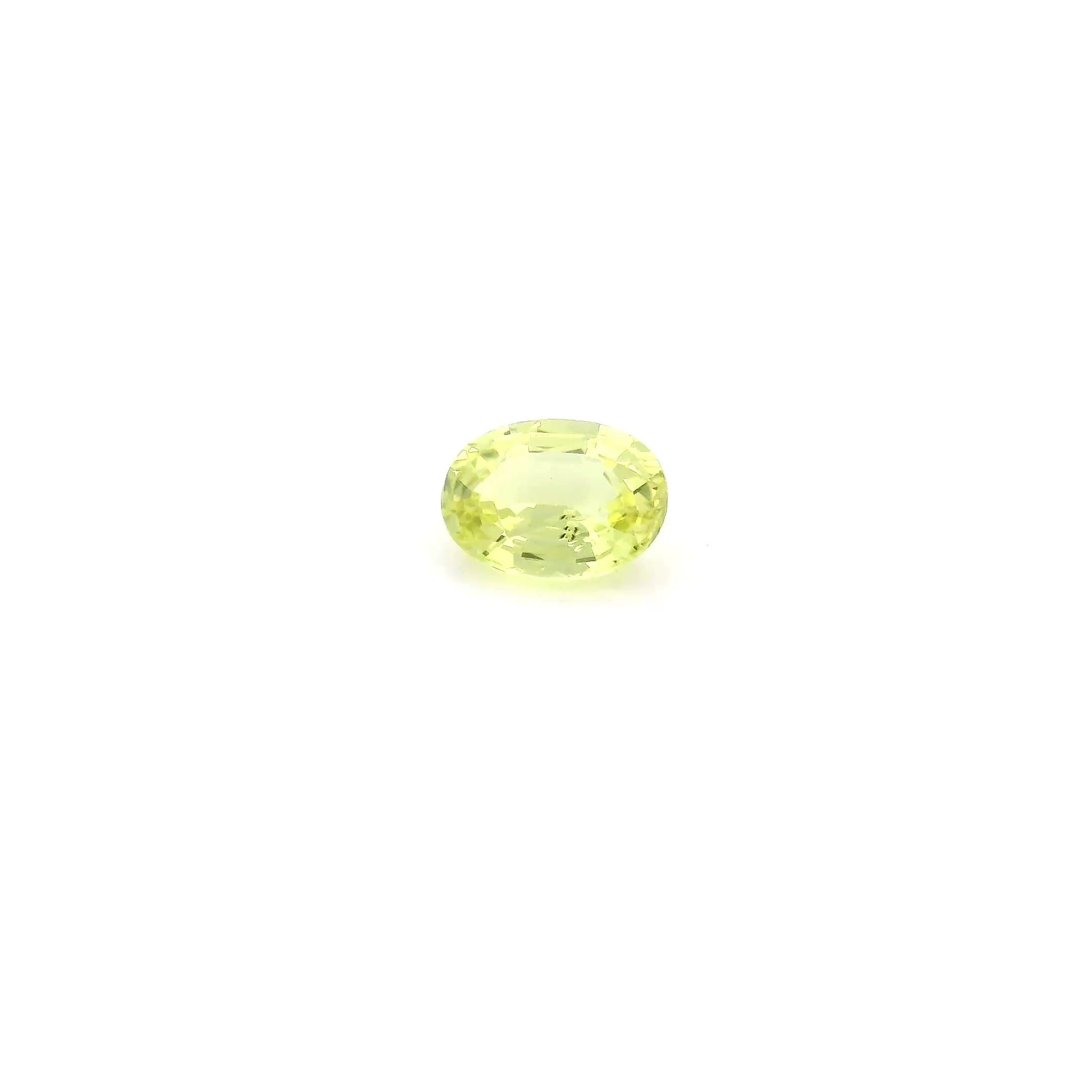 0.42 Carat Yellow Oval Sapphire