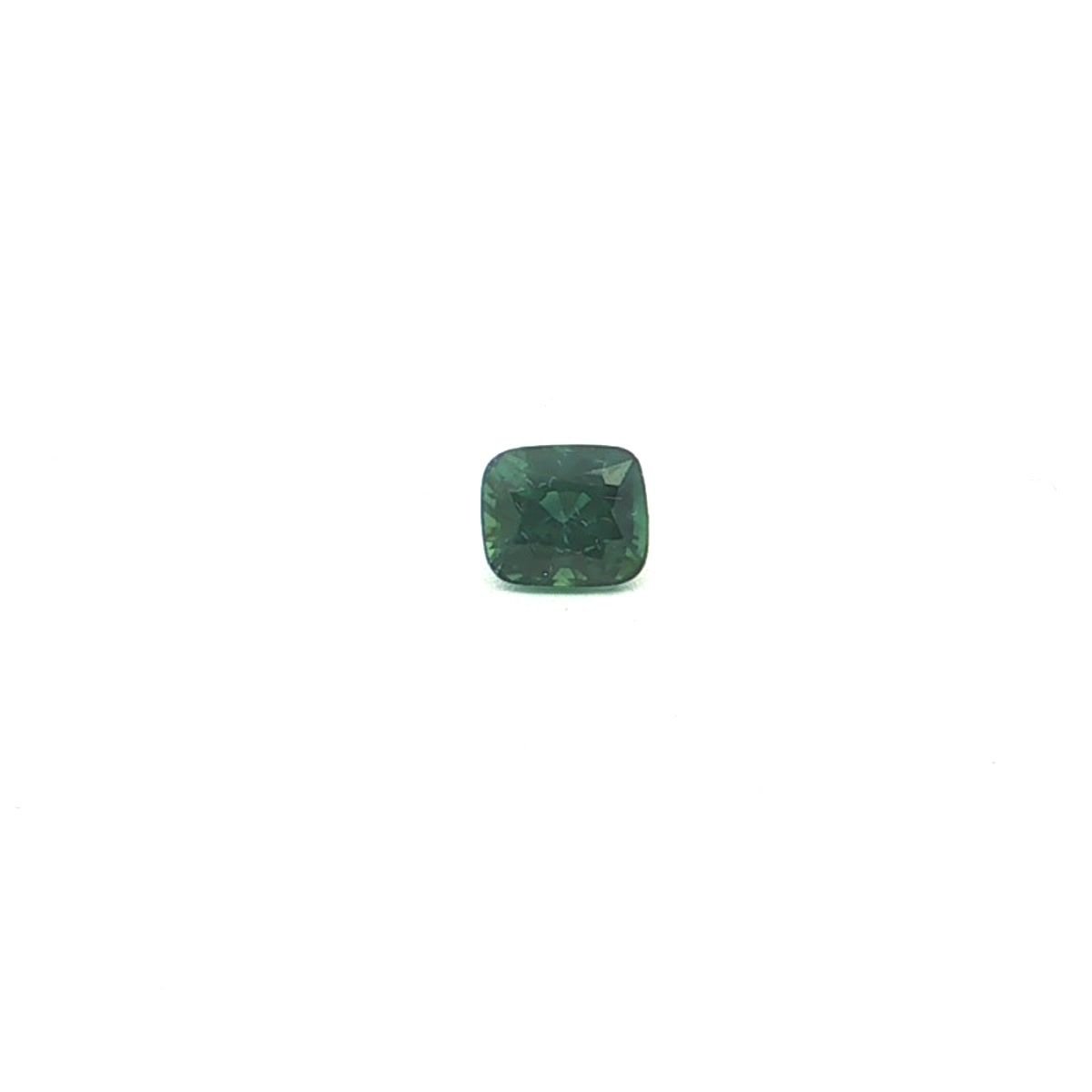 0.80 Carat Teal Cushion Sapphire
