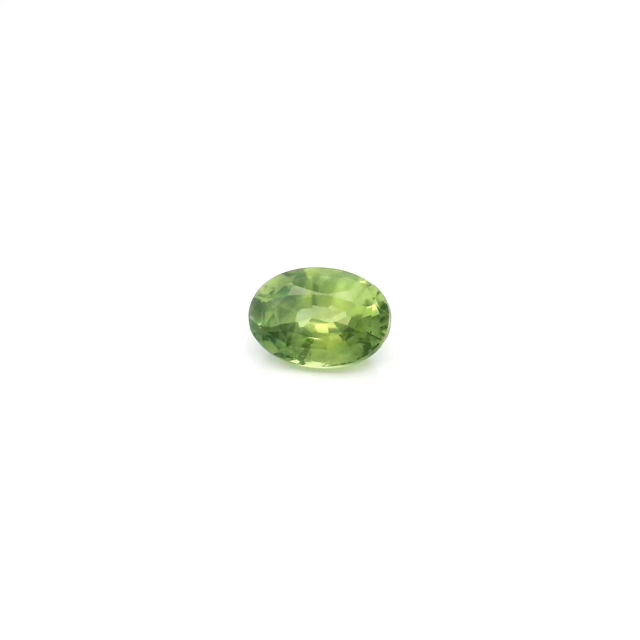 0.60 Carat Green Oval Sapphire