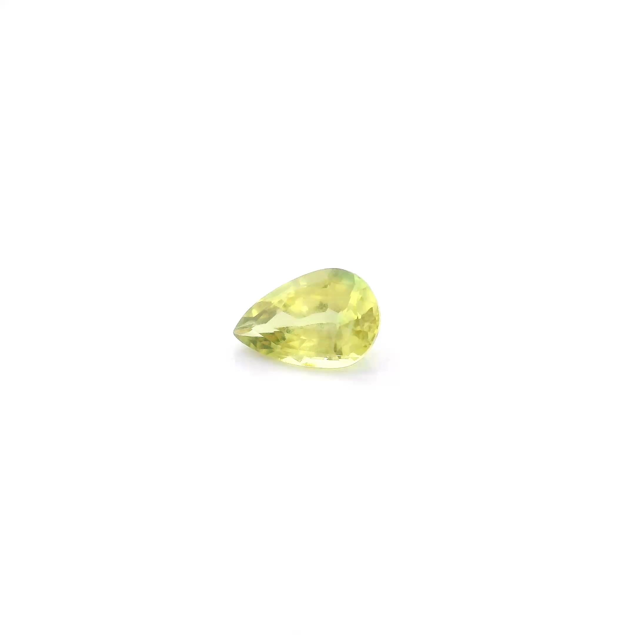 0.48 Carat Yellow Pear Sapphire