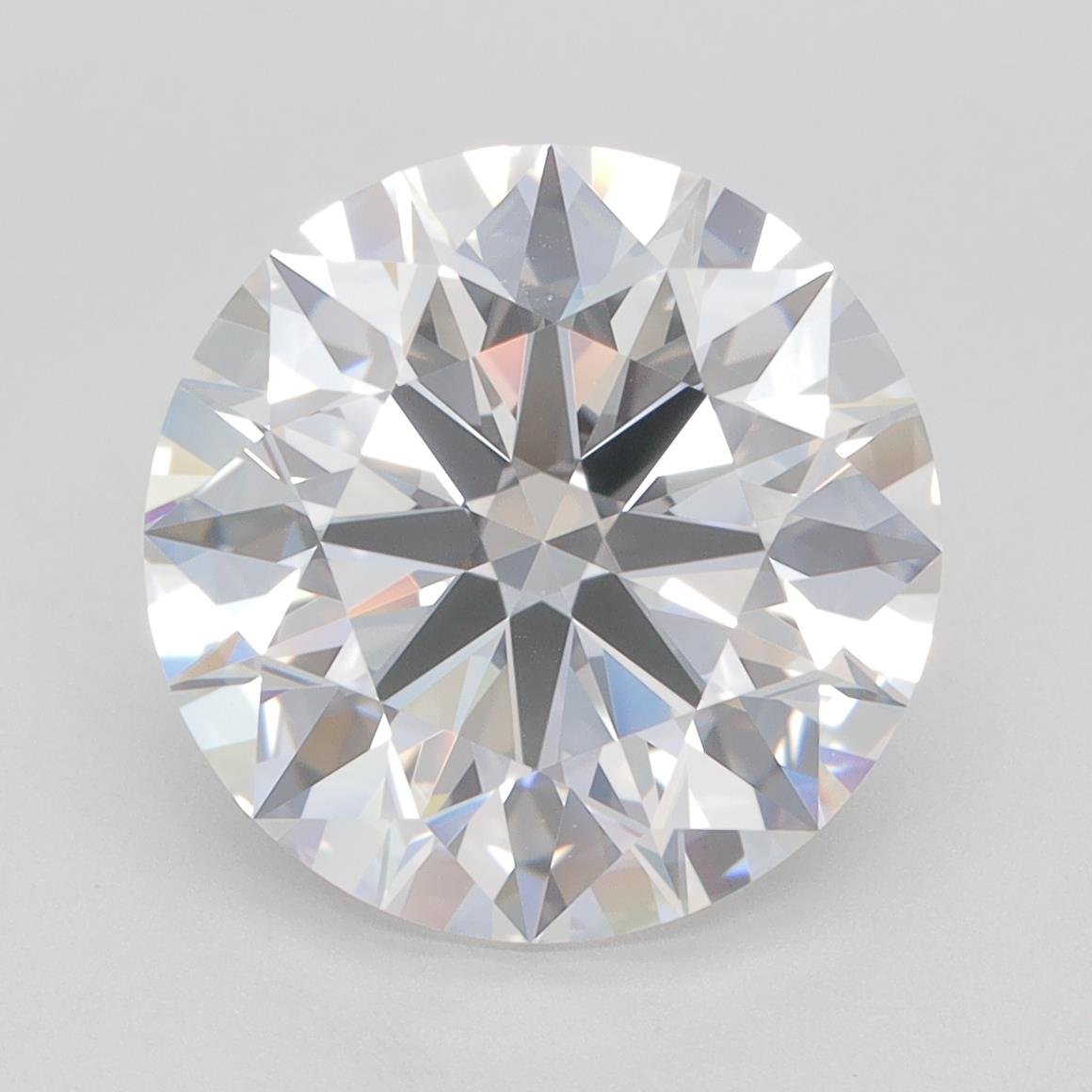 5.28ct F IF Rare Carat Ideal Cut Round Lab Grown Diamond