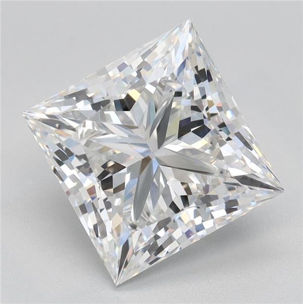 3.21ct E VVS2 Rare Carat Ideal Cut Princess Lab Grown Diamond