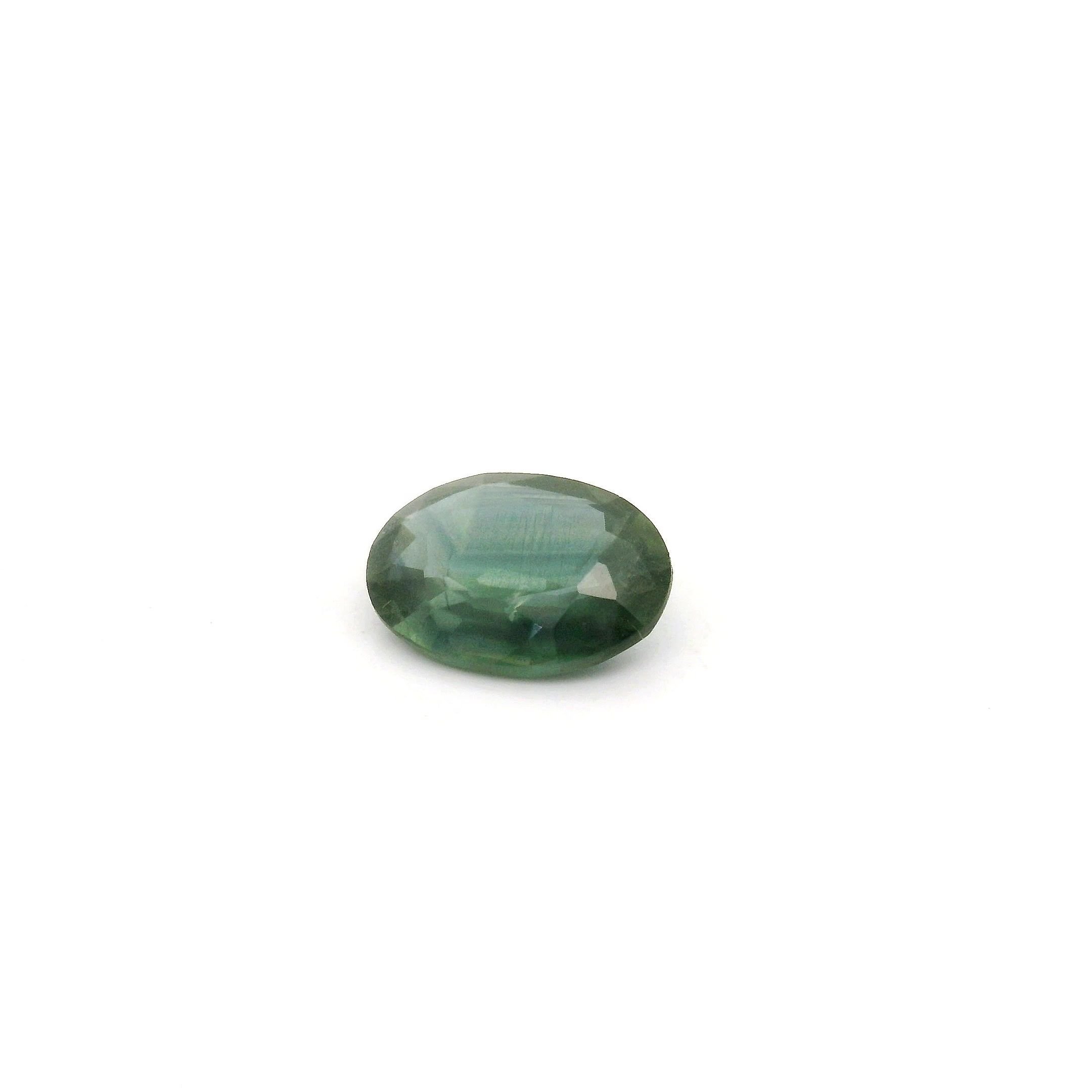 0.76 Carat Green Oval Sapphire
