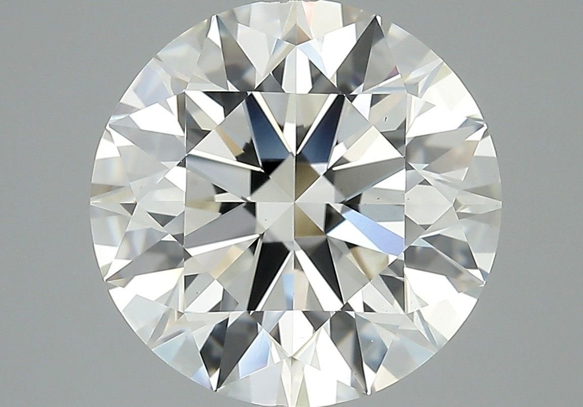 6.04ct J VS2 Rare Carat Ideal Cut Round Diamond