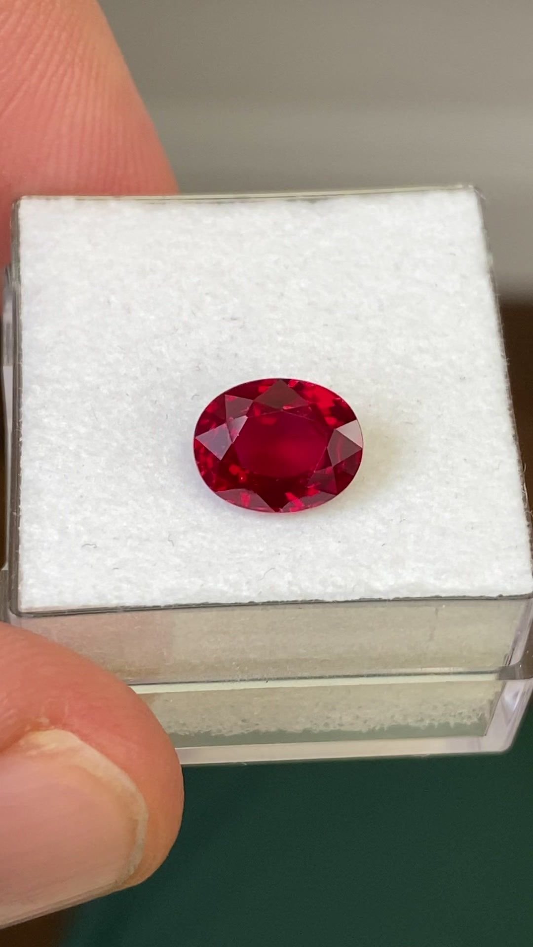 2.20 Carat Red Oval Ruby