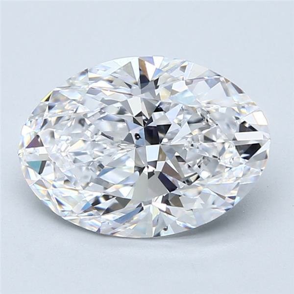 3.01ct D SI1 Rare Carat Ideal Cut Oval Diamond