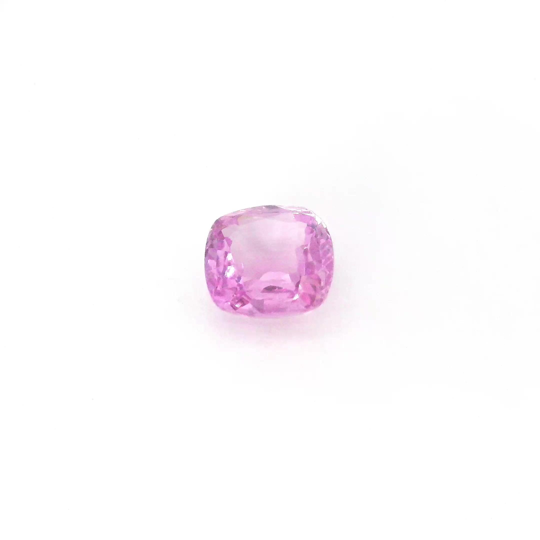 1.45 Carat Pink Cushion Sapphire
