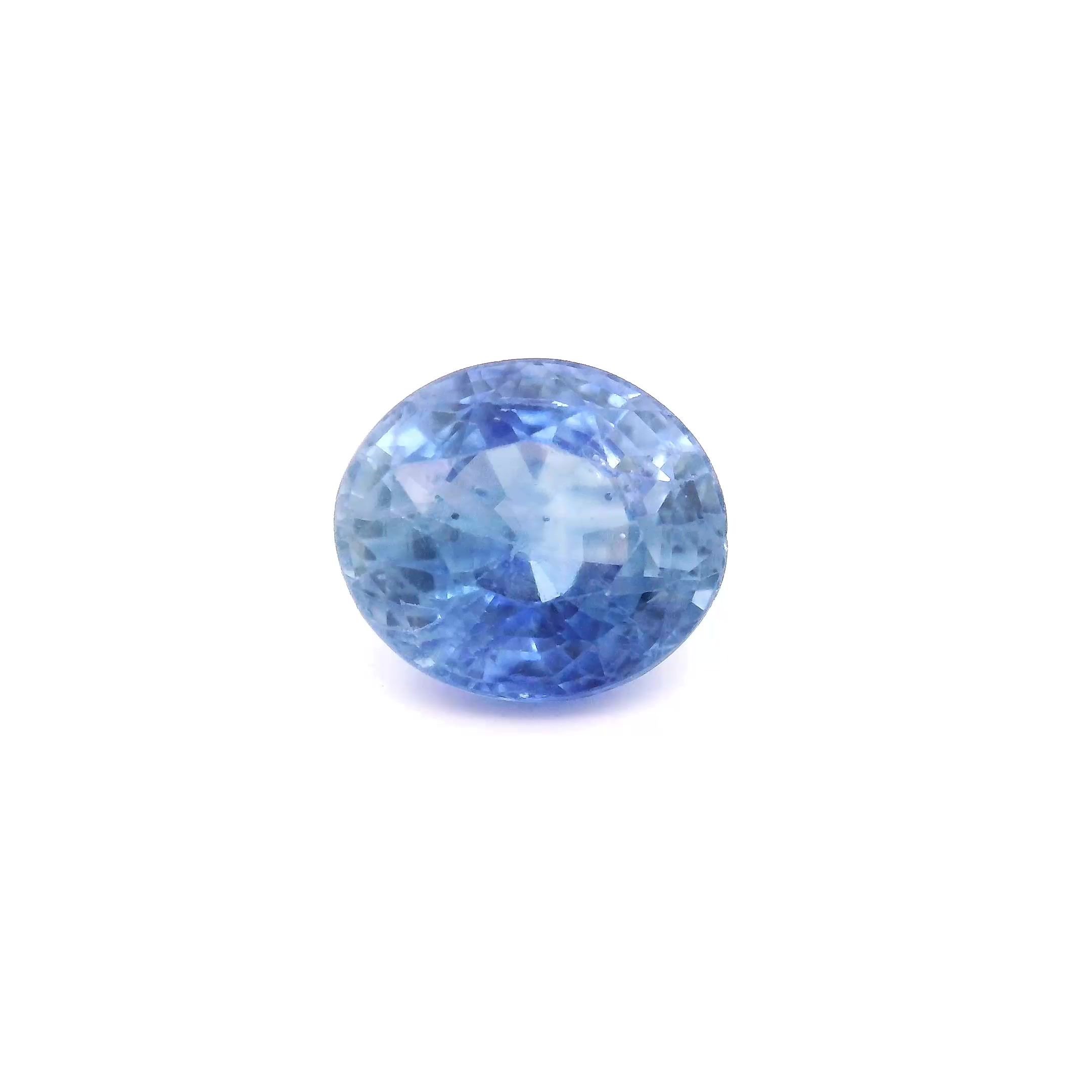 3.38 Carat Blue Oval Sapphire