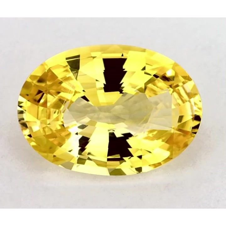 3.71 Carat Yellow Oval Sapphire