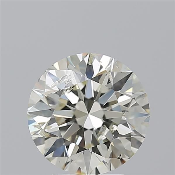 3.01ct K SI2 Rare Carat Ideal Cut Round Diamond