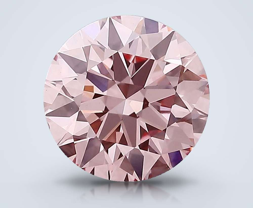 1.57 Ct. Fancy Intense Pink Round Lab Diamond