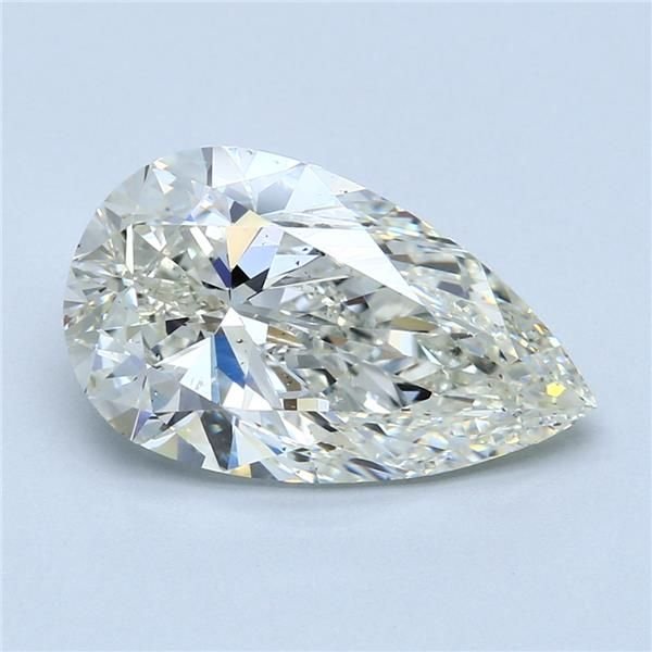 5.01ct J SI1 Rare Carat Ideal Cut Pear Diamond