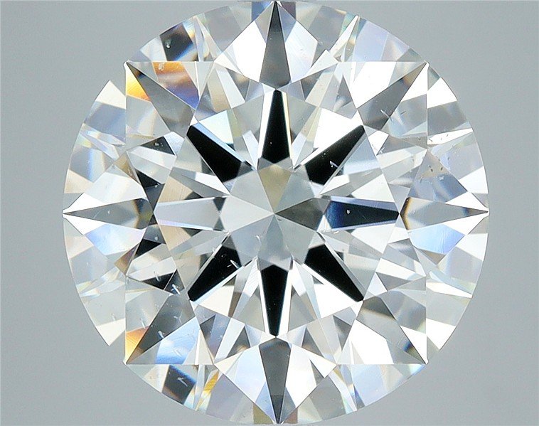 5.02ct J SI2 Rare Carat Ideal Cut Round Diamond