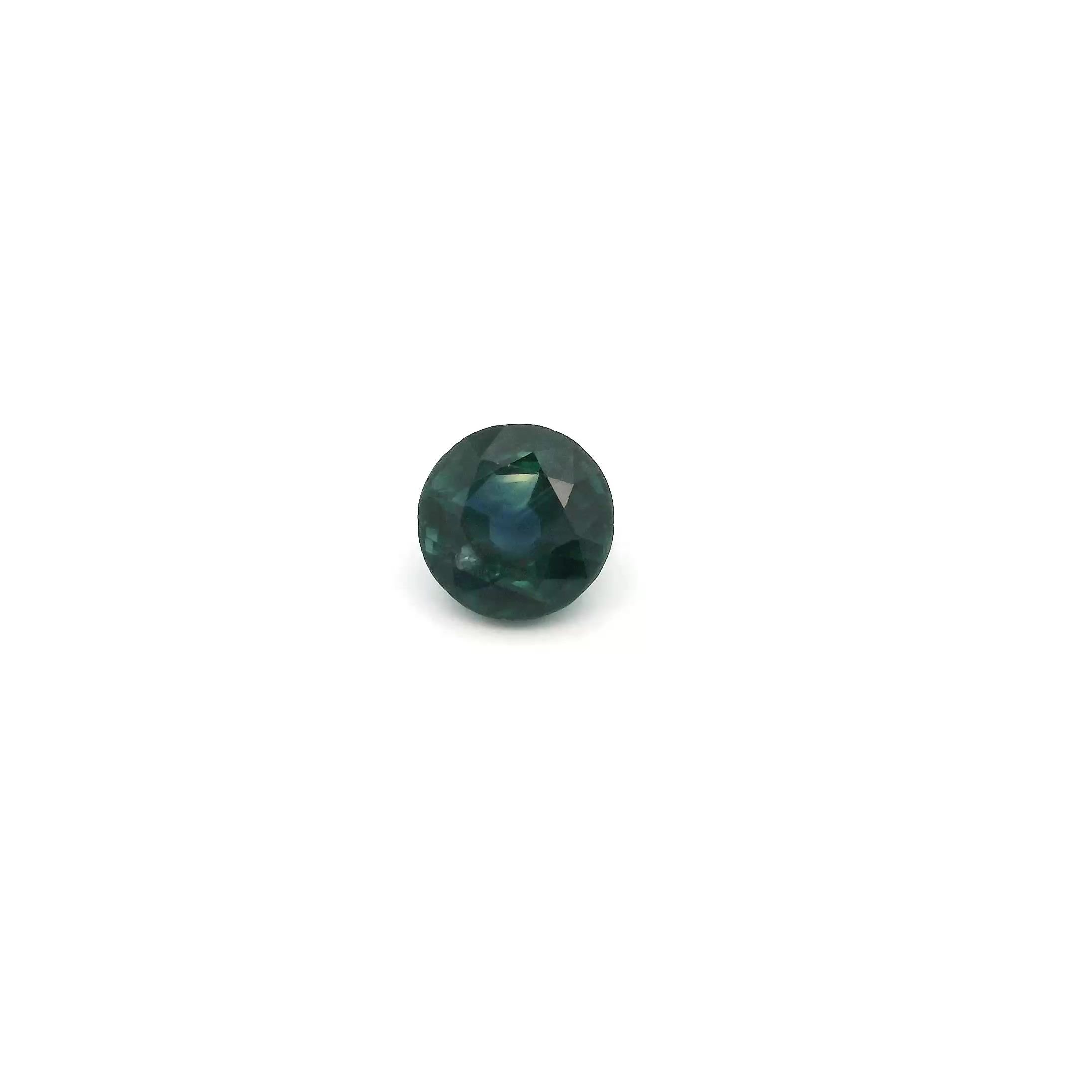 0.57 Carat Deep Blue Round Sapphire
