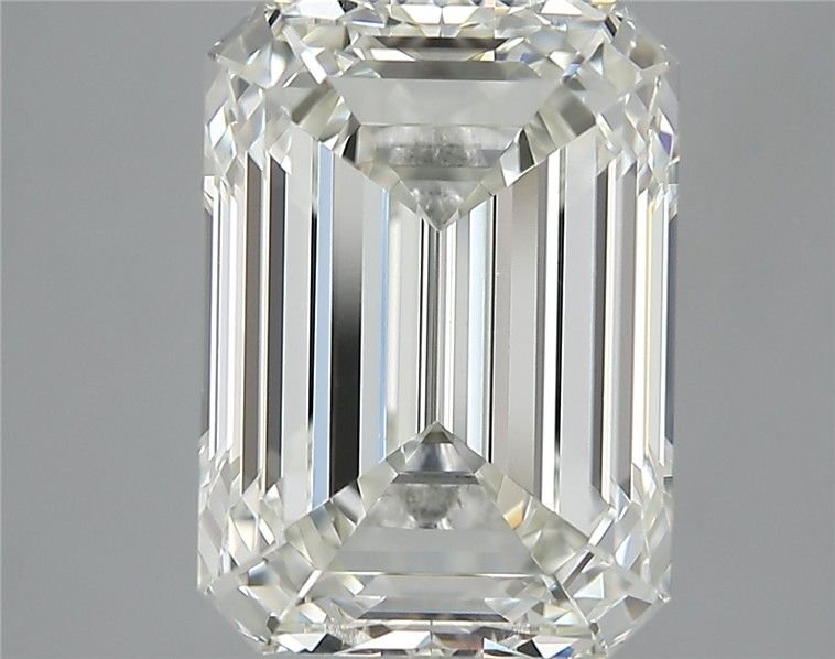 7.01ct J VVS2 Rare Carat Ideal Cut Emerald Diamond