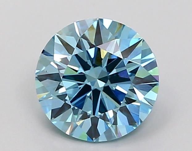 1.58 Ct. Fancy Vivid Blue Round Lab Diamond
