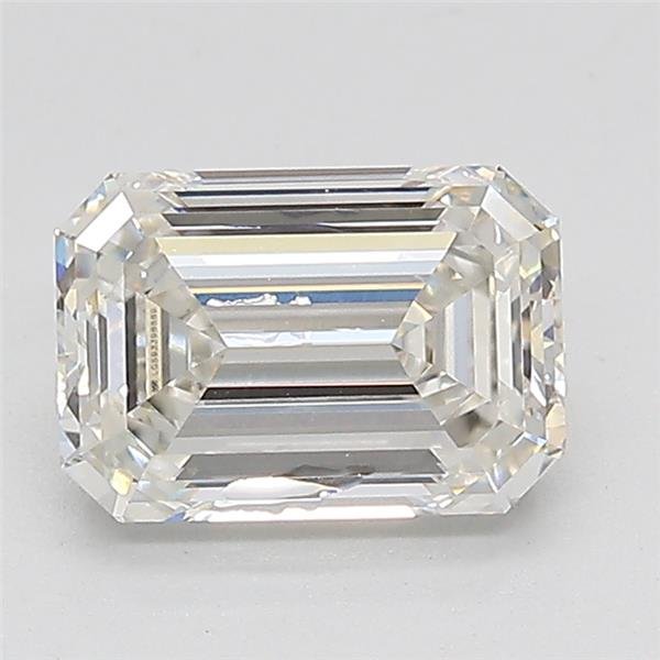 1.59ct H VVS2 Rare Carat Ideal Cut Emerald Lab Grown Diamond