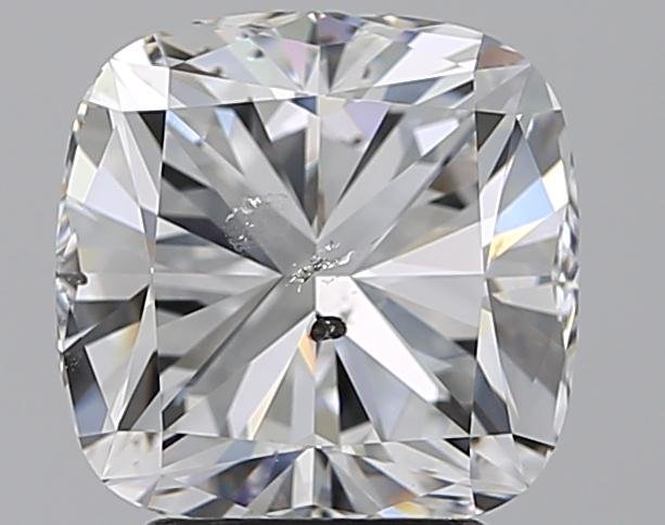 3.01ct F SI2 Rare Carat Ideal Cut Cushion Diamond