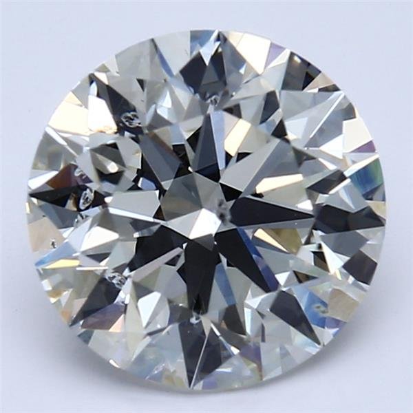 3.13ct I SI2 Rare Carat Ideal Cut Round Diamond